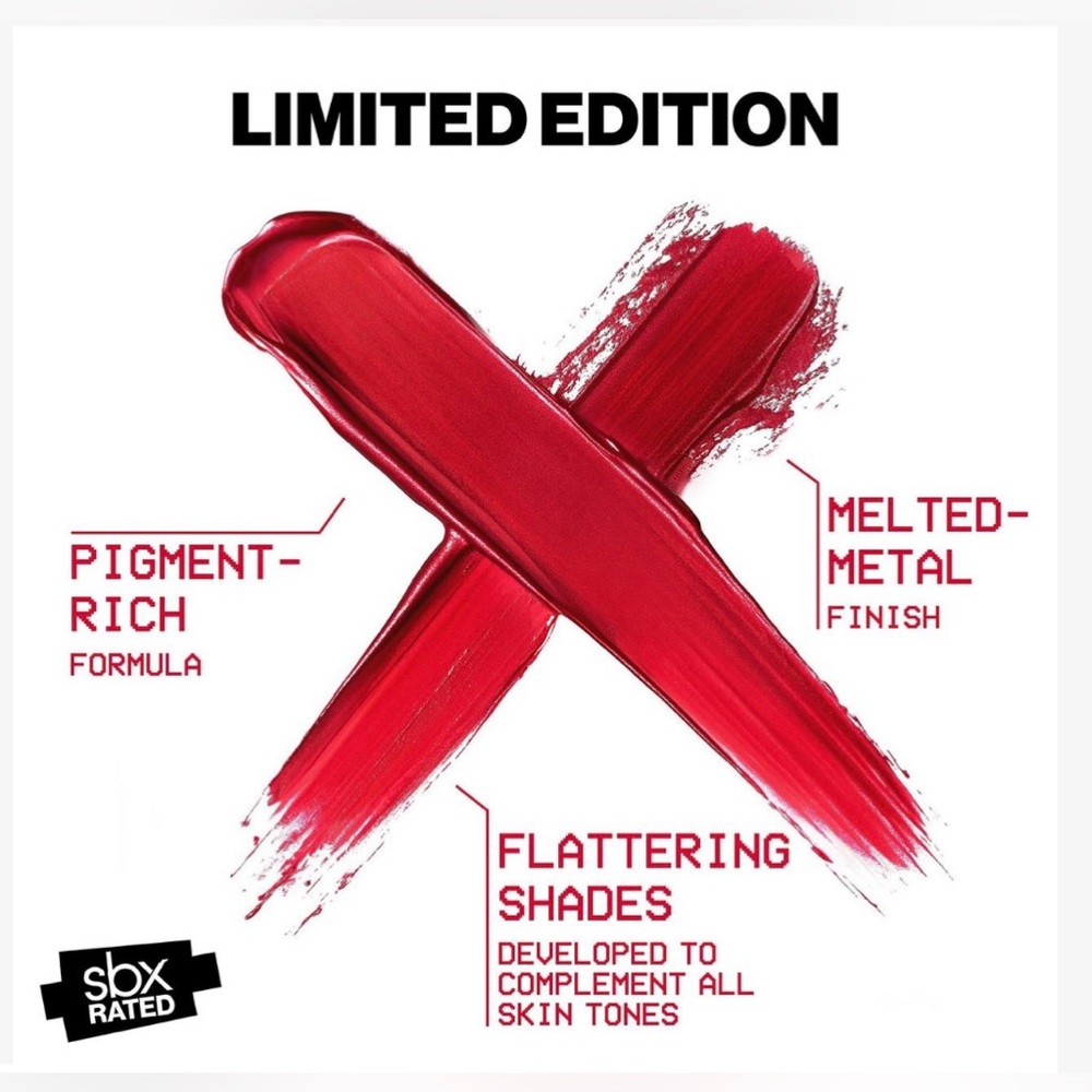 Smashbox Rated Flash FX Limited Edition Lipstick in Firecracker Shade - NIB - Picture 2 of 3